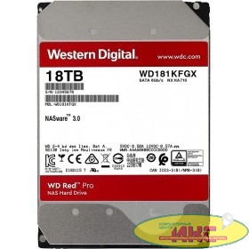 Накопитель на жестком магнитном диске WD Жесткий диск WD Red™ Pro WD181KFGX 18ТБ 3,5" 7200RPM 512MB (SATA-III) NAS