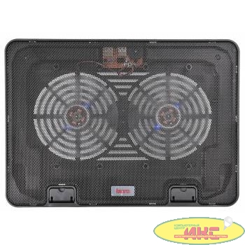 BURO Подставка для ноутбука 15.6"355x255x30mm 2xUSB 2x 140mmFAN 657г металлическая сетка/пластик черный (BU-LCP156-B214H)