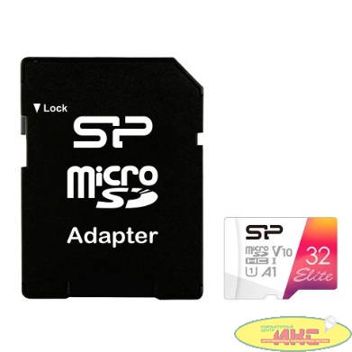 Micro SecureDigital 32GB Silicon Power SDHC Class10  SP032GBSTHBV1V20SP  Elite + adapter
