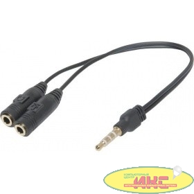 Defender Переходник Headset Jack 2*3.5jack—3.5 4pin jack 0,15м (63012)