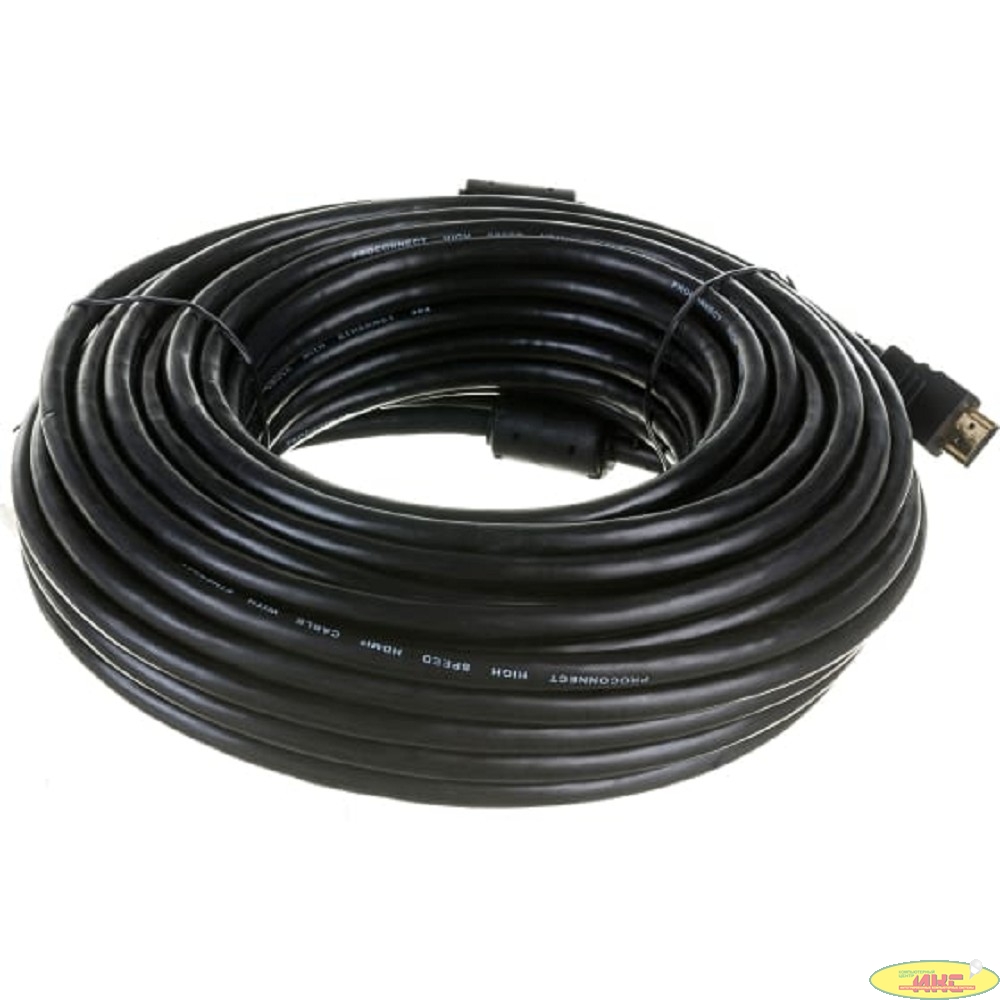 Proconnect (17-6110-6) Кабель HDMI - HDMI 2.0, 20м, Gold (Zip Lock пакет)