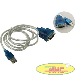 ORIENT Кабель-адаптер  USS-112, USB Am to RS232 DB9M (WCH CH340, поддержка Win 8.x/10), длина 1.2м, крепеж разъема - гайки