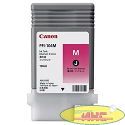 Canon PFI-104M 3631B001 Картридж для Canon iPF750, Пурпурный, 130 мл.