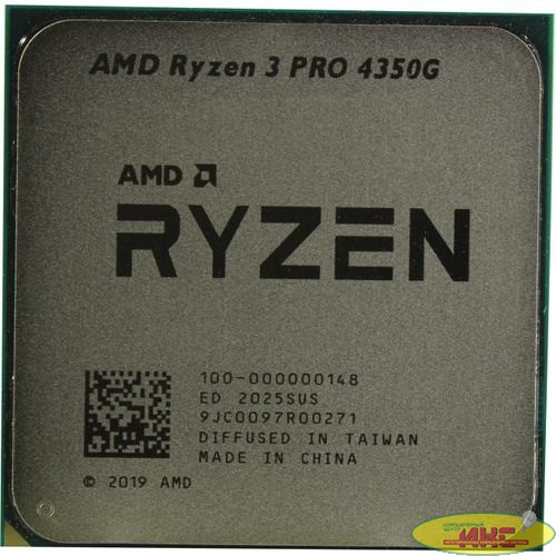 Процессор AMD Ryzen 3 PRO 4350G AM4 (100-000000148) (3.8GHz/AMD Radeon) OEM