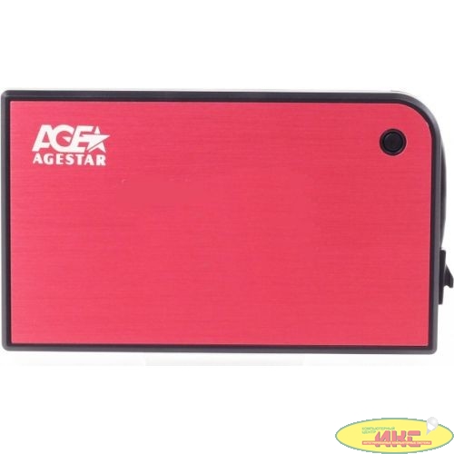 Внешний корпус для HDD/SSD AgeStar 3UB2A14 SATA II пластик/алюминий красный 2.5"