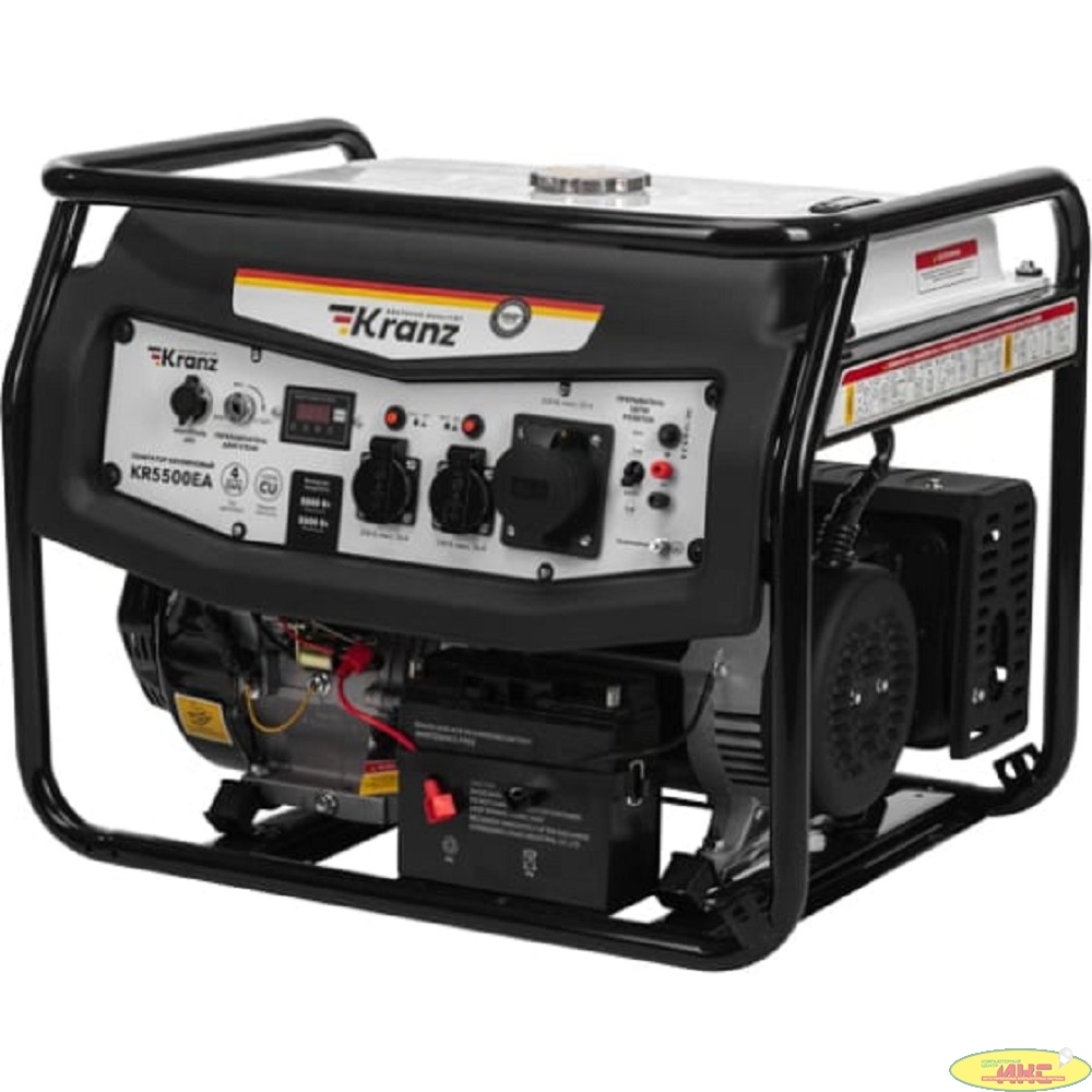 Kranz KR-16-1135 Генератор бензиновый KR5500EA, 5,5кВт, 230В, 25л, коннектор автоматики, электростартер