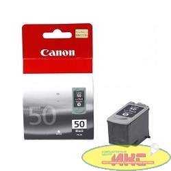 Canon PG-50Bk 0616B001 Картридж для PIXMA MP150/MP160/MP170/MP180/MP450/MP460/MX300/MX310/iP2200, FAX-JX200/JX210 JX500/JX510,Черный, 300