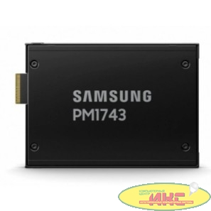 Твердотельный накопитель/ Samsung SSD PM1743, 3840GB, U.3(2.5" 15mm), NVMe, PCIe 5.0 x4 R/W 14000/6000MB/s, IOPs 2 500 000/280 000, TBW 7008, DWPD 1 (12 мес.)