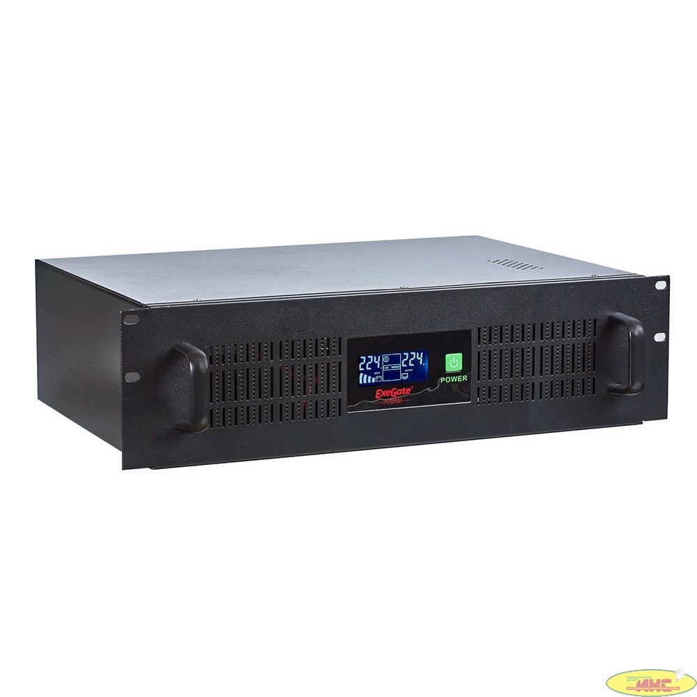 Exegate EP285776RUS ИБП ExeGate ServerRM UNL-1500.LCD.AVR.С13.RJ.USB.3U <1500VA/900W, LCD, AVR, 4*IEC-C13, RJ45/11, USB, 3U, Black>