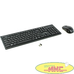 Oklick 250M Black USB Клавиатура + мышь, беспроводная slim [997834]