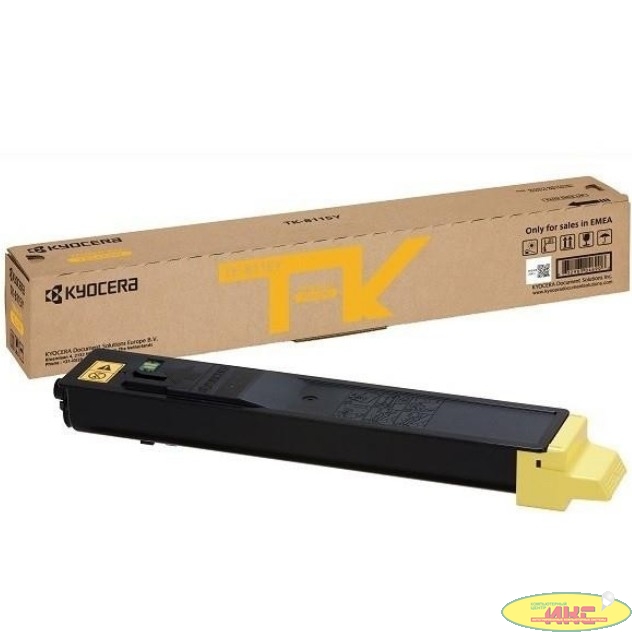 Kyocera-Mita TK-8115Y Тонер-Картридж, Yellow {M8124cidn/M8130cidn (6000стр.)}