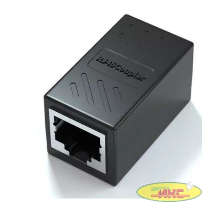 VCOM CT251S Модуль RJ-45 (F) <->RJ-45(F) ,FTP, проходной, ABS пластик, черный, кат. 5e