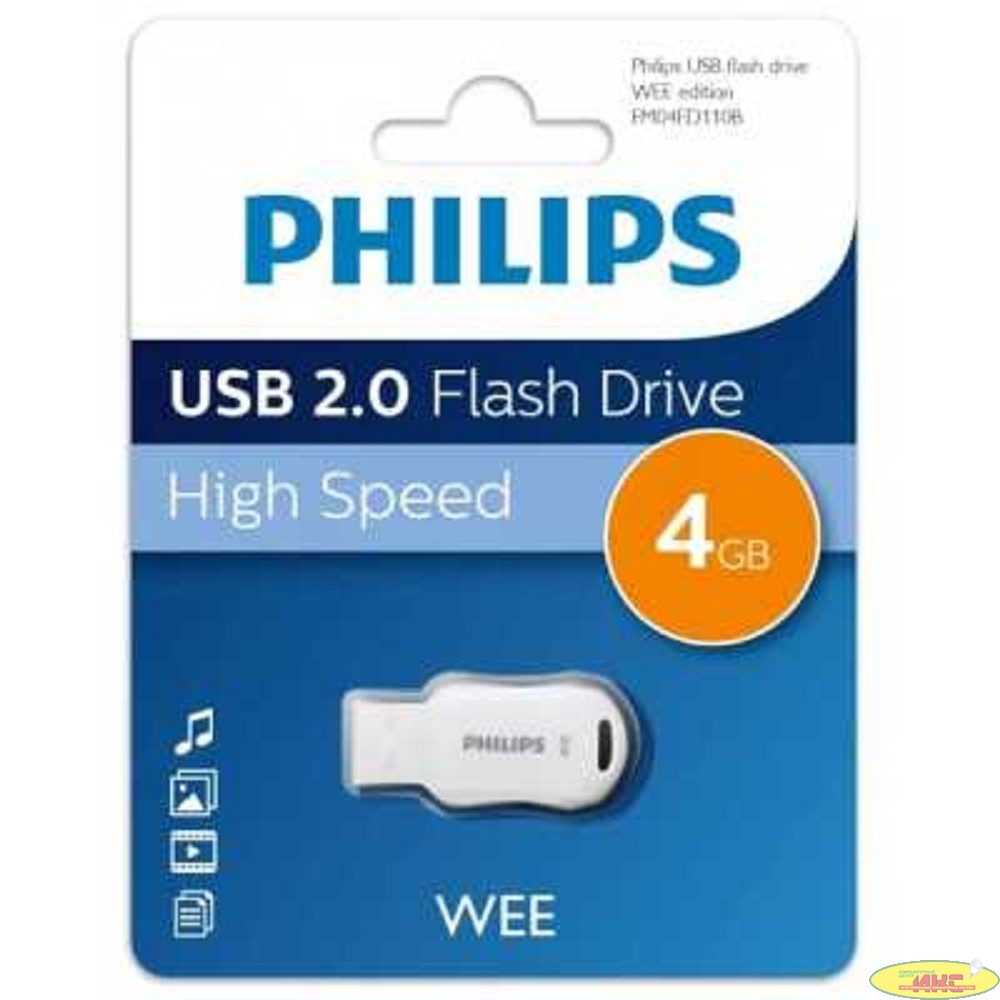 PHILIPS USB Drive 4GB PHILIPS WEE 2.0 4GB, USB 2.0 FM04FD110B/97