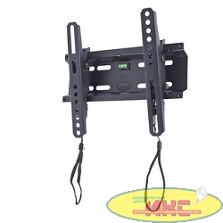 Kromax FLAT-6 new black, наст. для TV 15"-47", max 35 кг, 1 ст св., нак. +3°-10°, от ст. 42 мм, max VESA 200x200 мм.