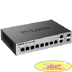 D-Link DGS-1100-10/ME/A1A Настраиваемый коммутатор 2 уровня с 8 портами 10/100/1000Base-T и 2 комбо-портами 100/1000Base-T/SFP