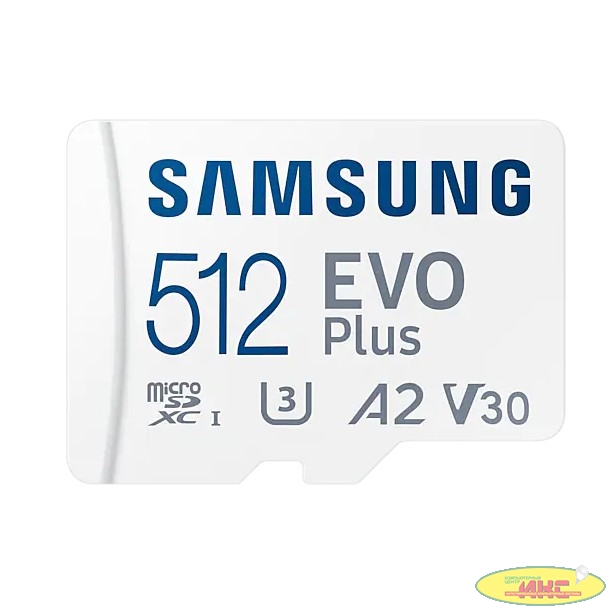 Micro SecureDigital 512Gb Samsung MB-MC512KA/RU EVO PLUS + adapter