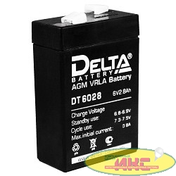 Delta DT 6028 (2,8 А\ч, 6В) свинцово- кислотный аккумулятор  