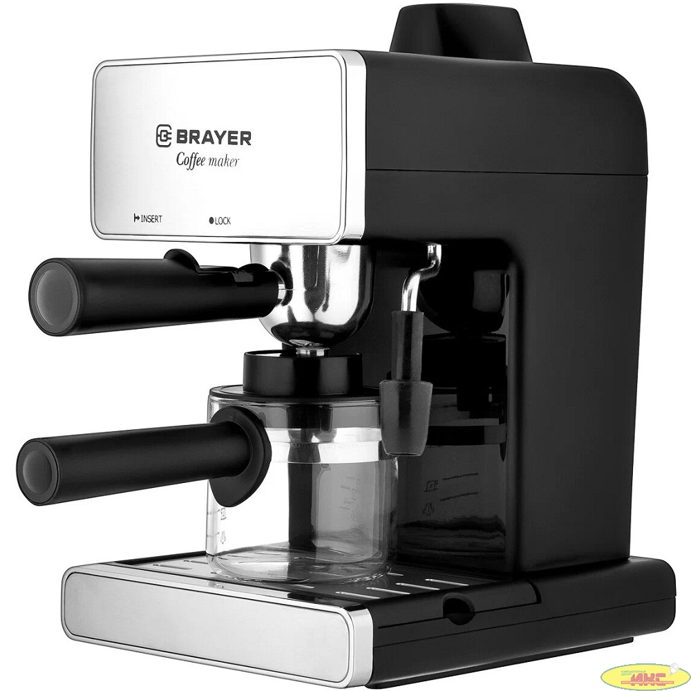 BRAYER 1103BR Кофеварка, 0,25л резерв., 0,24л чаша, 950 Вт, 4 бар,антикап.система