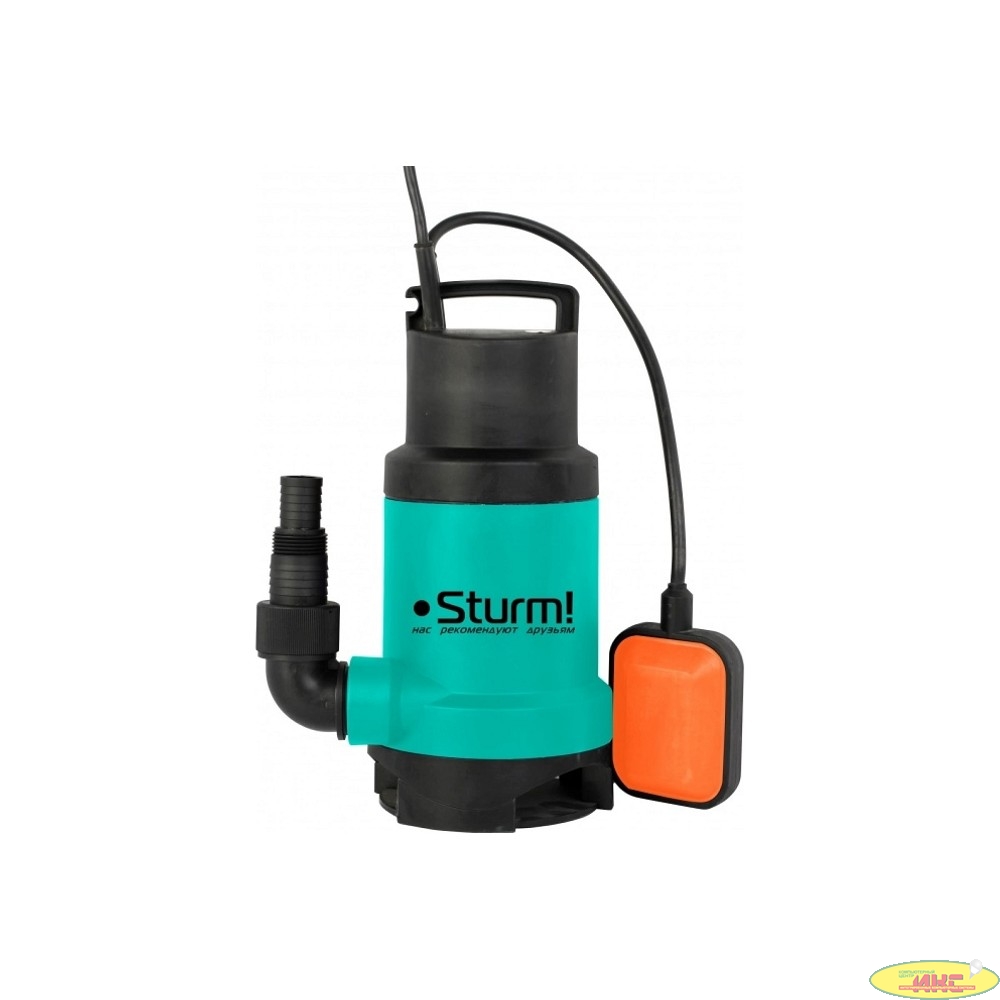 Sturm! WP9775P Насос для грязной воды Sturm, 750 Вт, част. до 30мм, 230 л/мин, напор 8,5м  STURM [WP9775P]
