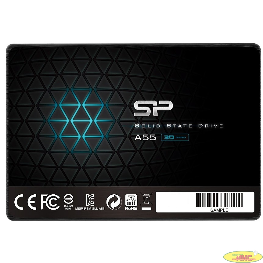 Твердотельный диск 128GB Silicon Power A55, 2.5", SATA III [R/W - 560/530 MB/s] TLC