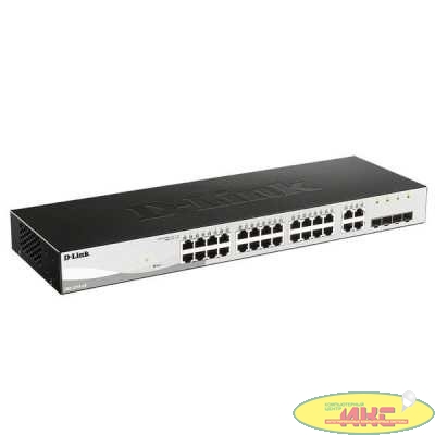 D-Link DGS-1210-28/F3A Настраиваемый коммутатор WebSmart с 24 портами 10/100/1000Base-T и 4 комбо-портами 100/1000Base-T/SFP