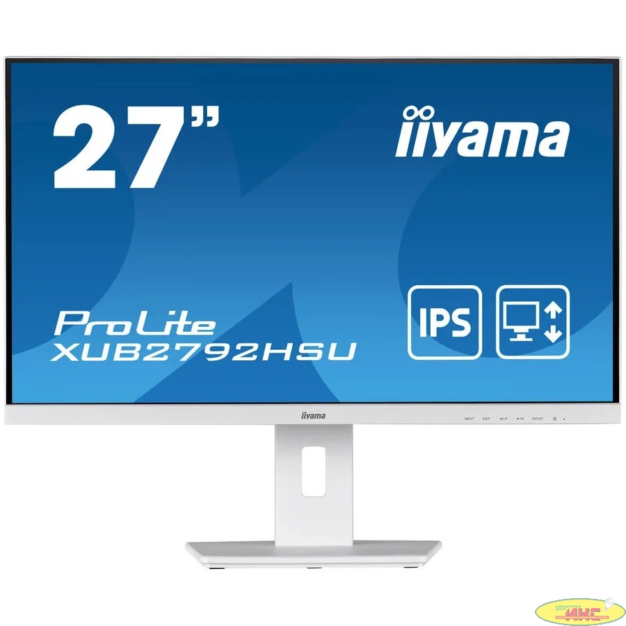 LCD Iiyama 27'' XUB2792HSU-W5 белый {IPS 1920х1080 75Hz 250cd 178/178 1000:1 4ms D-Sub HDMI DisplayPort}
