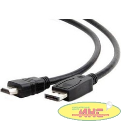 Кабель DisplayPort-HDMI Gembird/Cablexpert  1,8м, 20M/19M, черный, экран, пакет (CC-DP-HDMI-6)