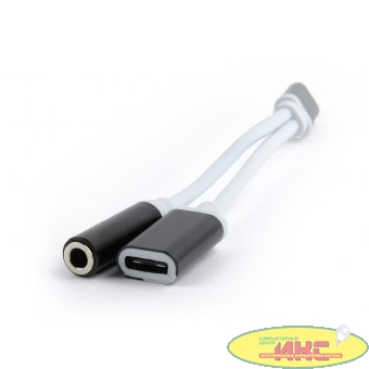 Cablexpert Переходник USB Type-C/Jack3.5 F+ Type-C F, черный, пакет (CCA-UC3.5F-02)