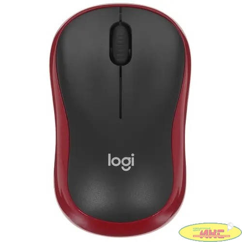 Мышь Wireless Logitech M185 черная/красная, оптическая, 1000dpi, 2.4 GHz/USB-ресивер