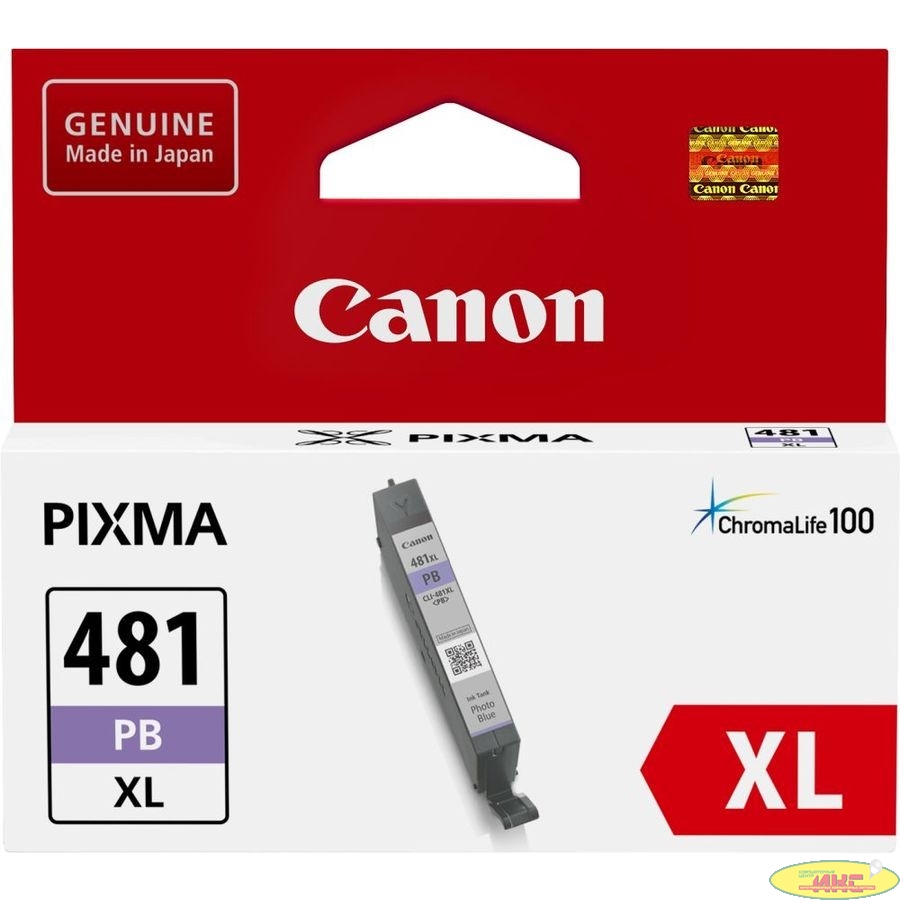 Canon CLI-481XL PB 2048C001 Картридж для PIXMA TS6140/TS8140TS/TS9140/TR7540/TR8540,  фото голубой