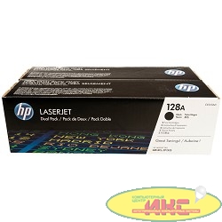 HP CE320AD Картридж 128A ,Black{CLJ Pro CM1415FN/CM1415FNW/CP1525N/CP1525NW, Black, (2 x 2 000 стр.)}