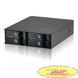 Procase L2-104-SATA3-BK {Hot-swap корзина 4 SATA3/SAS, черный, с замком, hotswap mobie rack module for 2,5" HDD(1x5,25) 2xFAN 40x15mm}