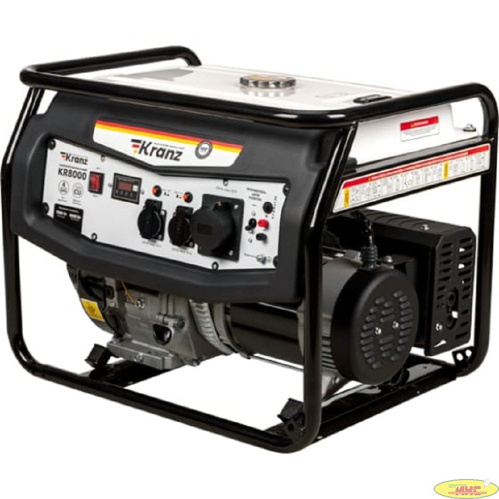 Kranz KR-16-1137 Генератор бензиновый KR8000, 8кВт, 230В, 25л, ручной старт