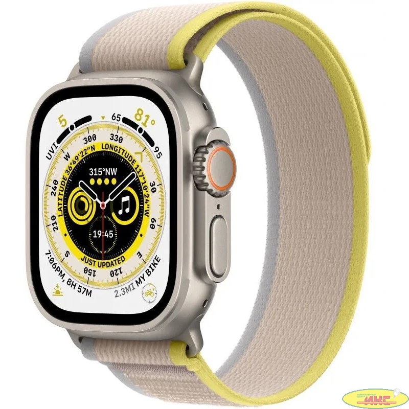 Apple Watch Ultra A2684,  49мм,  титан / желтый/бежевый [mnhk3ae/a] MNHK3AE/A