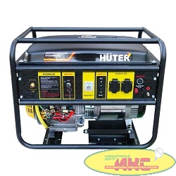 Huter DY6500LXG 64/1/32 Электрогенератор { четырехтактный, 5000Вт, 220В/50Гц, 81Дб, принудительное охлаждение, бак 22 л, расход бензина 374 г/кВтч, расход масла 6,8 г/кВтч, вес 74 кг }