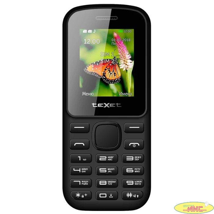 TEXET TM-130 Мобильный телефон цвет черный