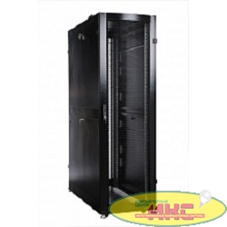 ЦМО! Шкаф серверный ПРОФ напольный 48U (600x1000) дверь перфор., задние двойные перфор., черный, в сборе (ШТК-СП-48.6.10-48АА-9005) (1 коробка)