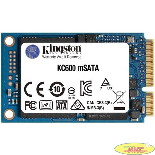 SSD жесткий диск MSATA 512GB KC600 SKC600MS/512G KINGSTON