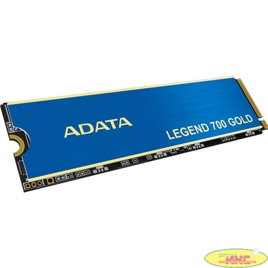 Твердотельный накопитель/ ADATA SSD LEGEND 700 GOLD, 2048GB, M.2(22x80mm), NVMe 1.4, PCIe 3.0 x4, 3D NAND, R/W 2000/1600MB/s, IOPs 130 000/280 000, TBW 480, DWPD 0.2, with Heat Sink (3 года)