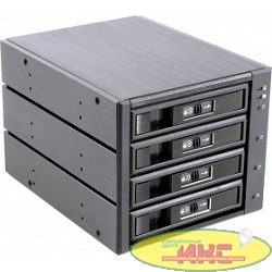 Procase L3-304-SATA3-BK {Hot-swap корзина 4 SATA3/SAS 6Gb, черный, с замком, hotswap aluminium mobie rack module (3x5,25) 1xFAN 80x15mm}