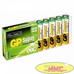 GP 24A-B10 Super Alkaline 24A LR03,  10 AAA (10 шт в уп-ке) {02900}