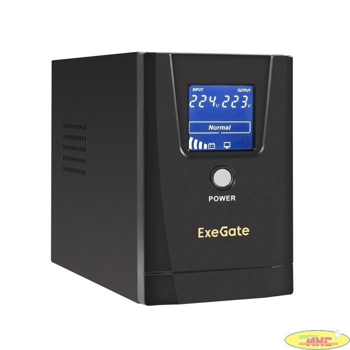 Exegate EX294609RUS ИБП ExeGate Power Smart ULB-500.LCD.AVR.4C13 <500VA/300W, LCD, AVR, 4*C13, металлический корпус, Black>