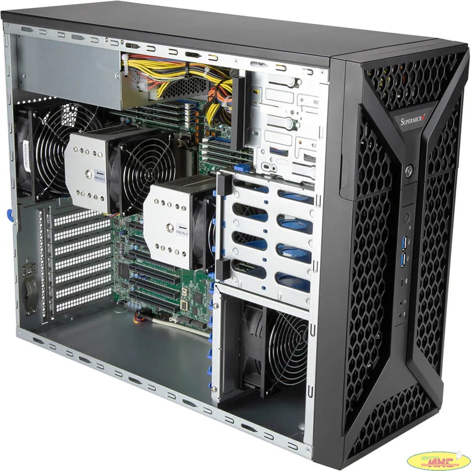 Supermicro SYS-730A-I SERVER  SYS-730A-I (X12DAI-N6, CSE-735D4-1K26B) (2xLGA-4189, 16DIMM, C261A, 4x 3.5"" SATA (4x 2.5"" NVMe hybrid optional) + 2 M.2 NVME, 5 PCIe 4.0 x16, 1 PCIe 4.0 x8, 1200W