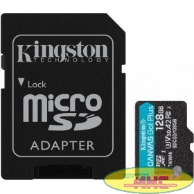 Карта Памяти micro SDXC 128Gb Kingston Canvas Go Plus UHS-I U3 A2 + ADP (170/90 MB/s)