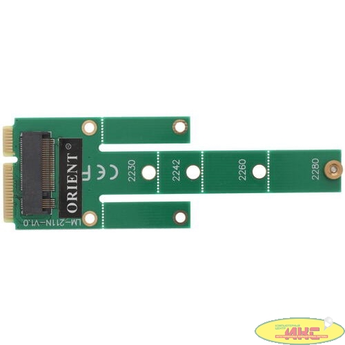 ORIENT C294S, Переходник SSD mSATA - NGFF(M.2), для подключения NGFF диска к разъему mSATA (30294)