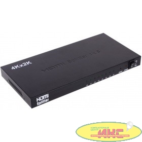 ORIENT HDMI 4K Splitter HSP0108H, 1->8, HDMI 1.4/3D, UHDTV 4K(3840x2160)/HDTV1080p/1080i/720p, HDCP1.2, внешний БП 5В/3A, метал.корпус (29987)