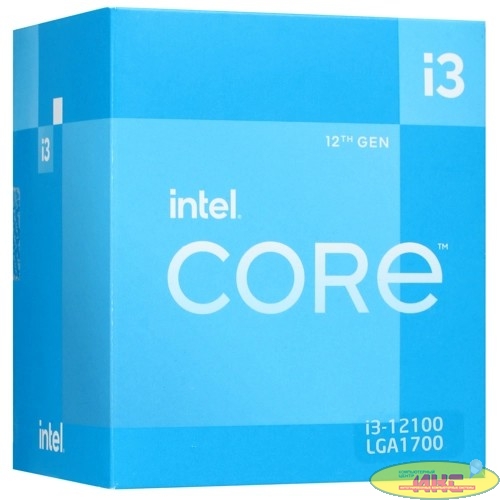 CPU Intel Core i3-12100 Alder Lake BOX {3.3 ГГц/ 4.3 ГГц в режиме Turbo, 12MB, Intel UHD Graphics 730, LGA1700}