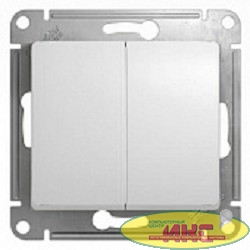 Schneider-electric GSL000151 GLOSSA 2-клавишный ВЫКЛЮЧАТЕЛЬ, сх.5, 10АХ, механизм, БЕЛЫЙ                         