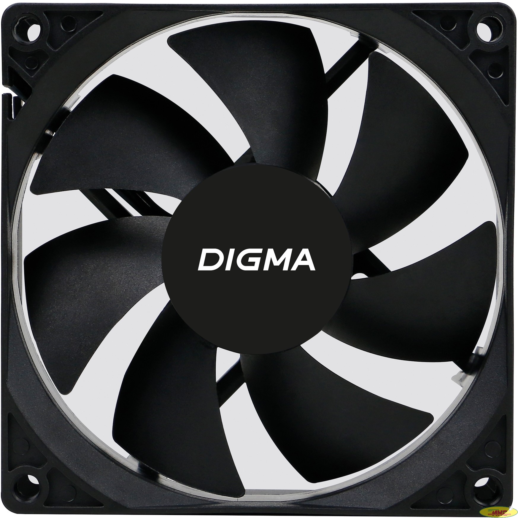 Вентилятор Digma DFAN-90  90мм черный 3-pin 4-pin (Molex)Ret