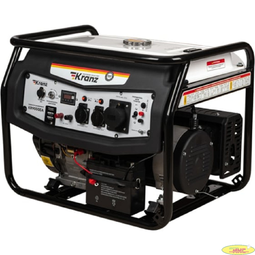 Kranz KR-16-1138 Генератор бензиновый KR9000EA, 9,0кВт, 230В, 25л, коннектор автоматики, электростартер